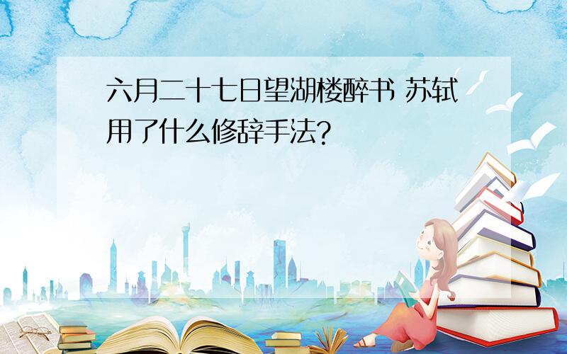 六月二十七日望湖楼醉书 苏轼用了什么修辞手法?
