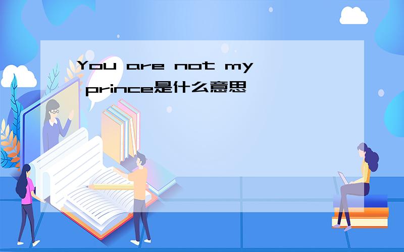 You are not my prince是什么意思