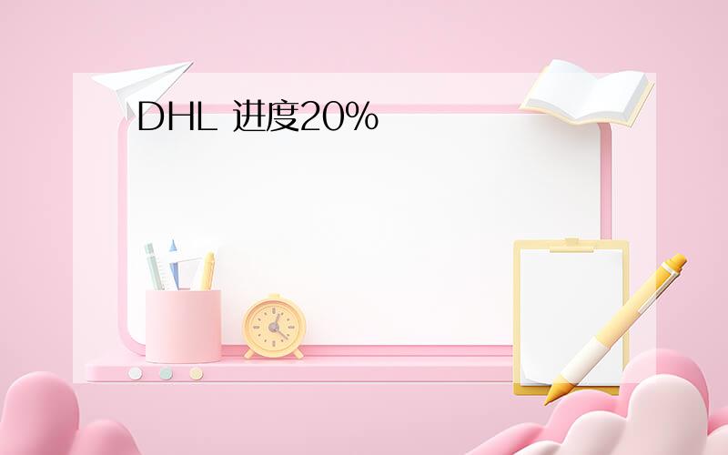 DHL 进度20%