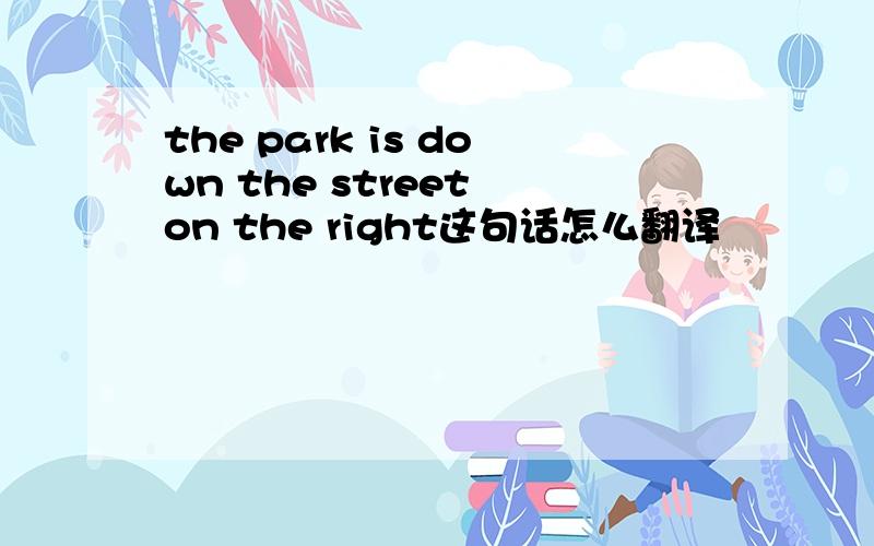 the park is down the street on the right这句话怎么翻译